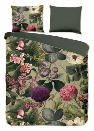 Descanso dekbedovertrek Onaz - Groen - 200 x 220 cm - 100% katoen