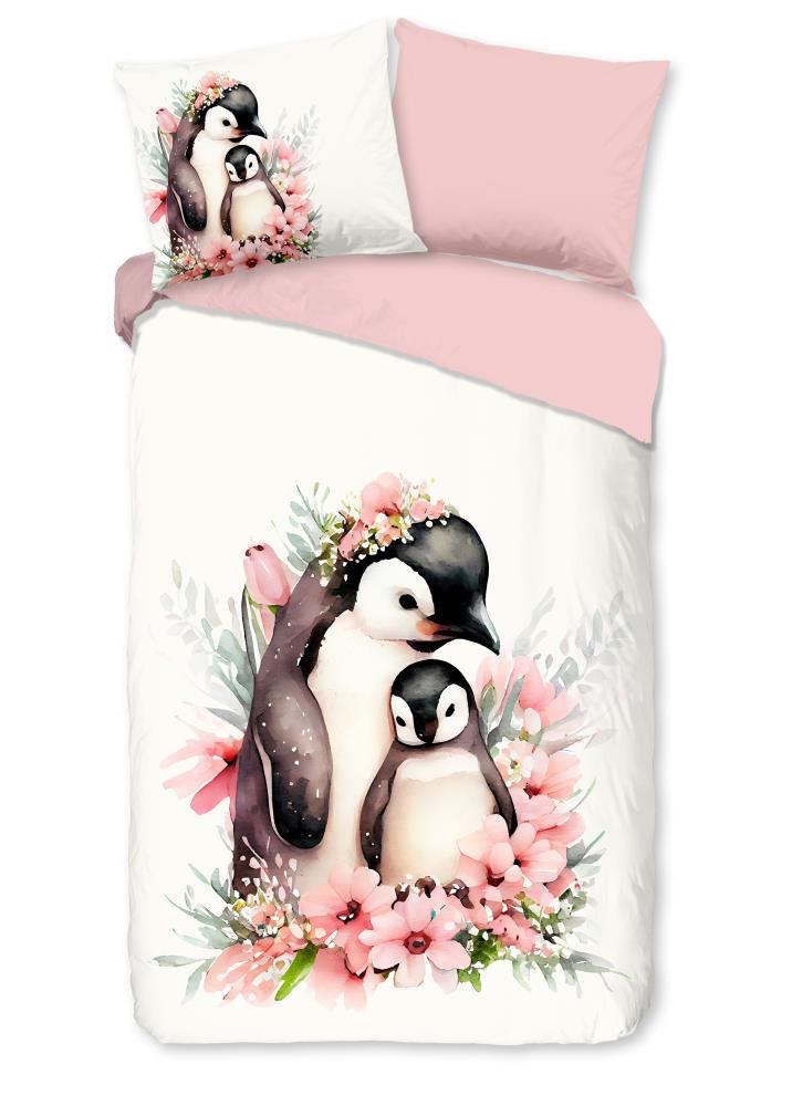 Good Morning dekbedovertrek Penny - Roze - 140 x 220 cm - 100% katoen