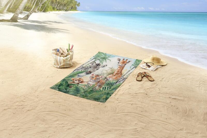 100% Polyester strandhanddoek Thabo van Good Morning in 75 x 150 cm