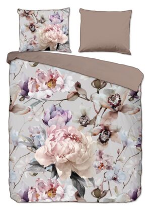 Descanso dekbedovertrek Colinda - Grijs - 200 x 220 cm - 100% katoen