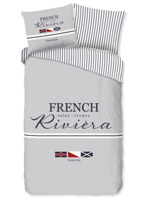 Pure dekbedovertrek French - Grijs - 140 x 220 cm - 100% Polyester