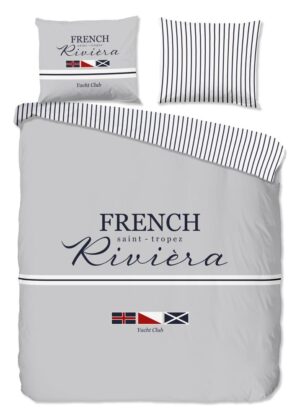 Pure dekbedovertrek French - Grijs - 240 x 220 cm - 100% Polyester
