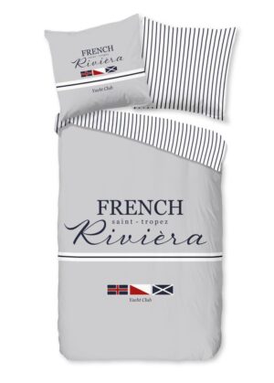 Pure dekbedovertrek French - Grijs - 200 x 200 cm - 100% Polyester
