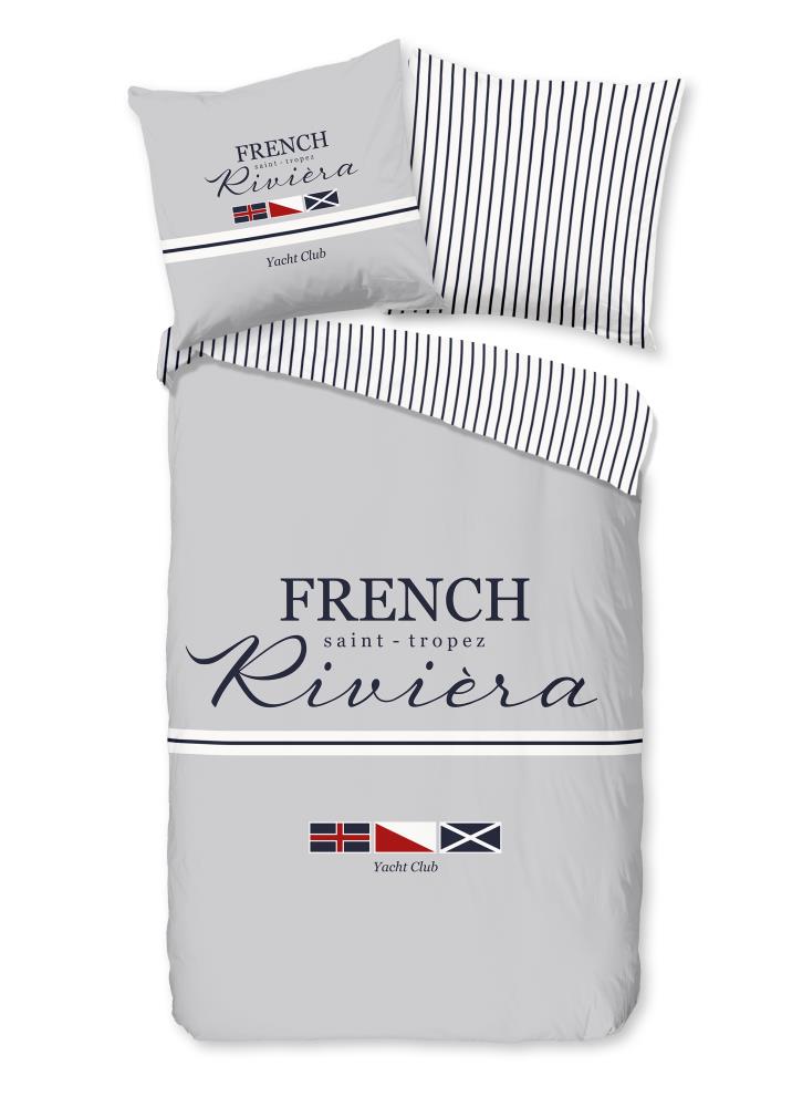 Pure dekbedovertrek French - Grijs - 200 x 200 cm - 100% Polyester
