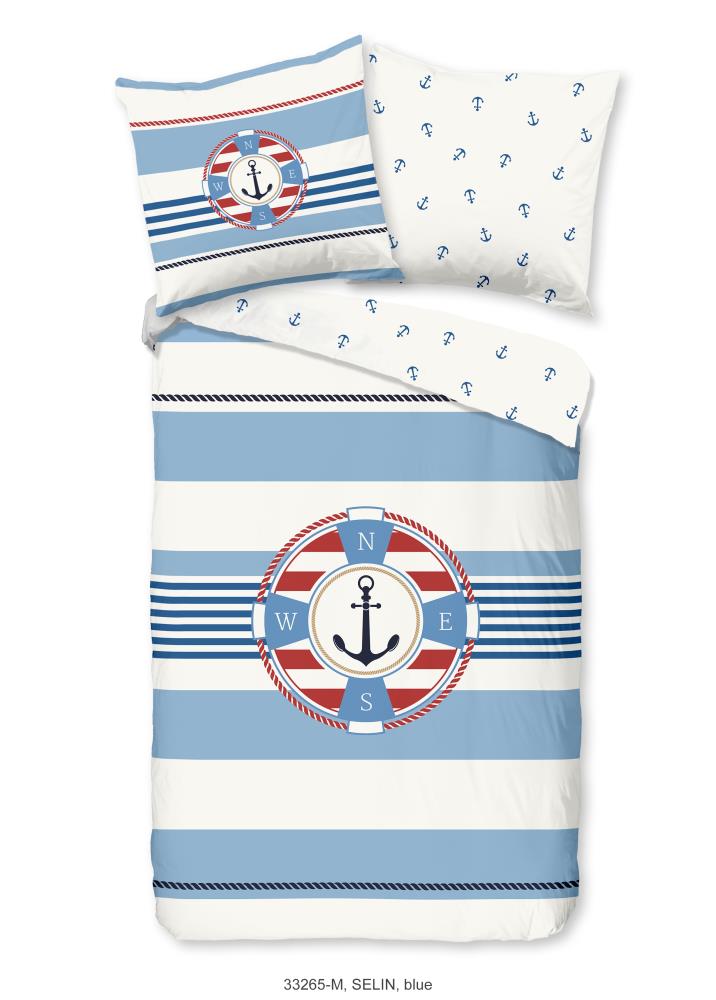 Pure dekbedovertrek Selin - Blauw - 155 x 220 cm - 100% Polyester