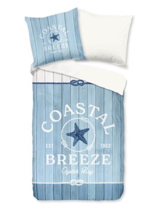 Good Morning dekbedovertrek Breeze - Blauw - 200 x 200 cm - 100% katoen