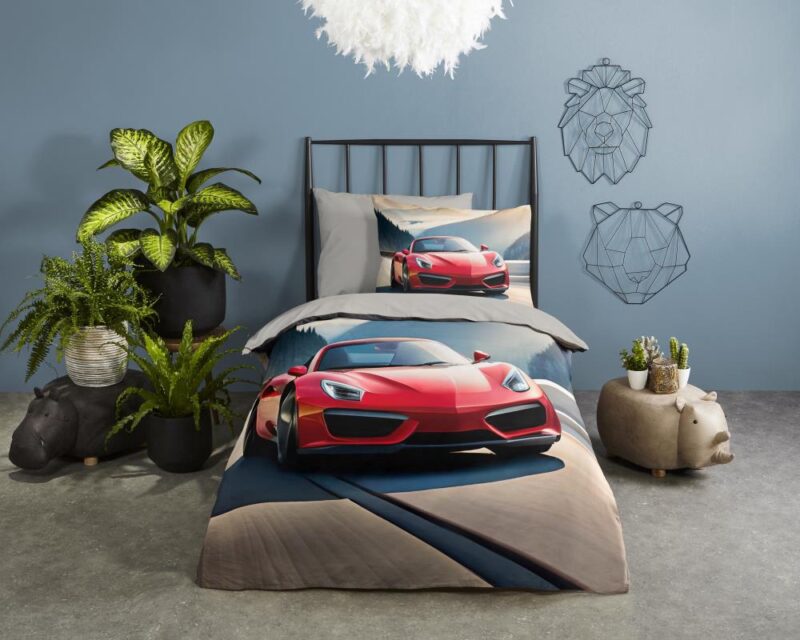 100% katoen dekbedset Cabrio van Good Morning in 140 x 220 cm