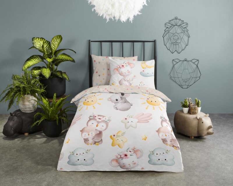 100% katoen dekbedset Hugs van Good Morning in 140 x 220 cm