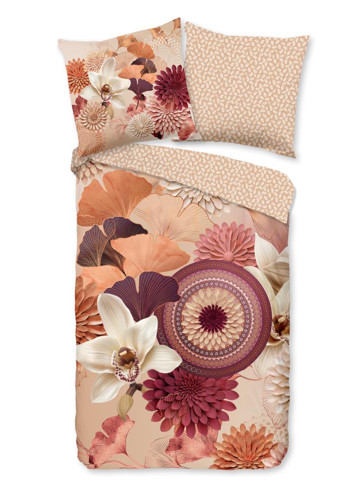 HIP dekbedovertrek Quente - Bruin - 155 x 220 cm - 100% katoen