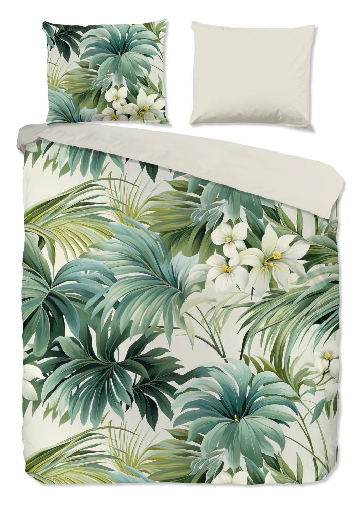 Pure dekbedovertrek Virna - Groen - 200 x 220 cm - 100% Polyester