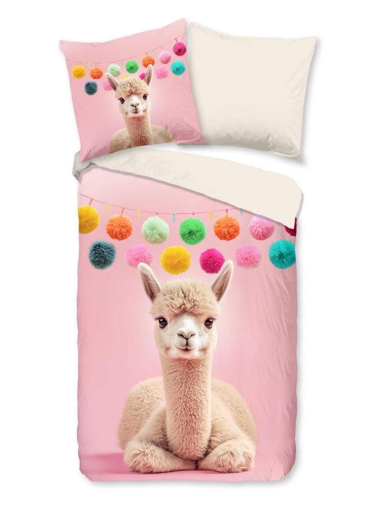 Pure dekbedovertrek Relaxing - Roze - 135 x 200 cm - 100% Polyester