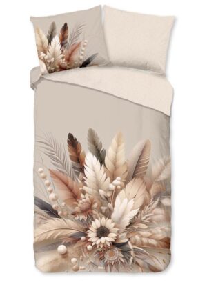 Good Morning dekbedovertrek Barro - Bruin - 140 x 220 cm - 100% katoen