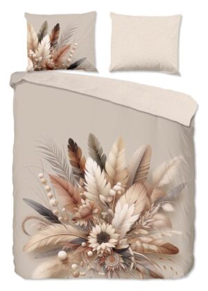 Good Morning dekbedovertrek Barro - Bruin - 200 x 220 cm - 100% katoen