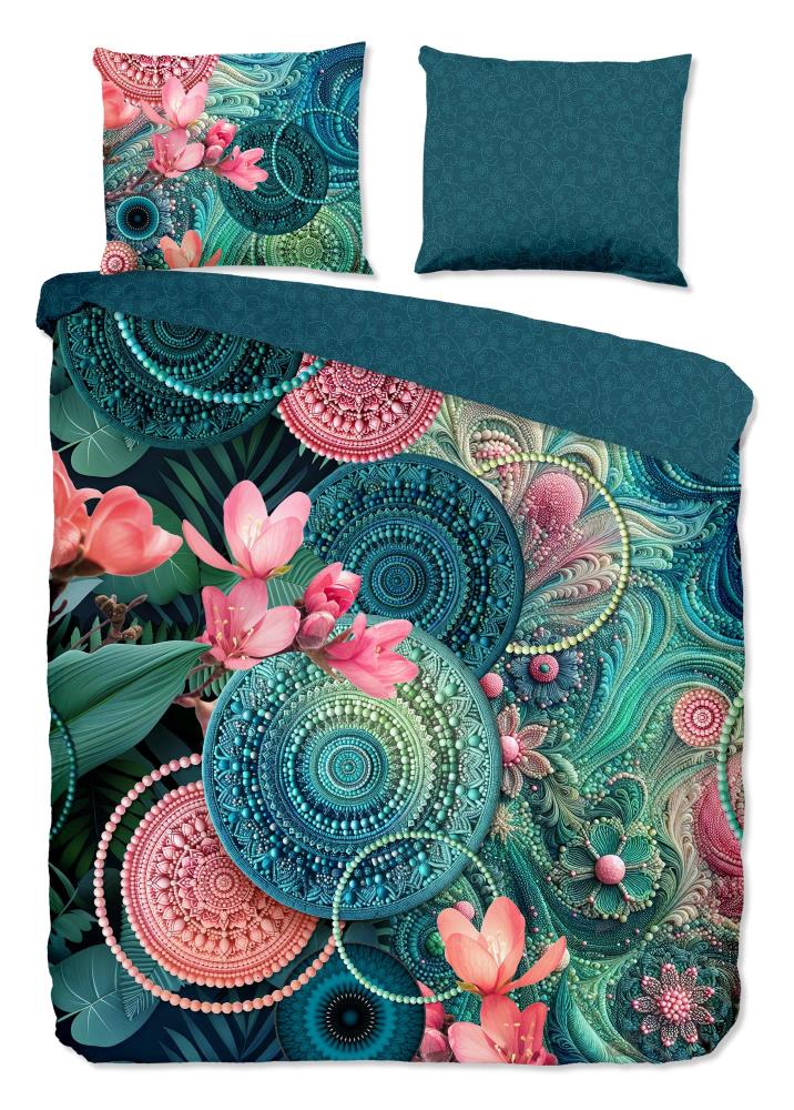 HIP dekbedovertrek Zarha - Blauw - 140 x 220 cm - 100% katoen