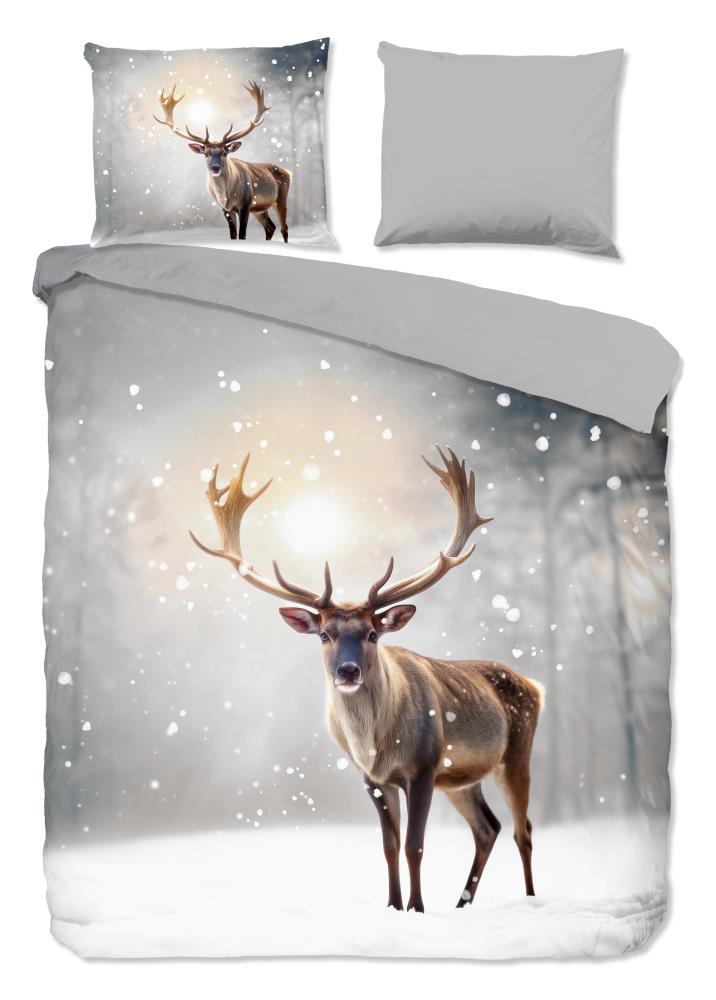 Pure dekbedovertrek Jeppe - Grijs - 240 x 220 cm - 100% Polyester