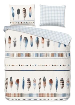 Good Morning dekbedovertrek Niba - Blauw - 240 x 220 cm - 100% katoen