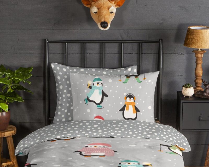 Beddengoed Liam 140 x 220 cm van Good Morning, Grijs