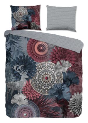HIP dekbedovertrek Makenna - Grijs - 240 x 220 cm - 100% katoen