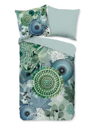 HIP dekbedovertrek Iselin - Groen - 155 x 220 cm - 100% katoen