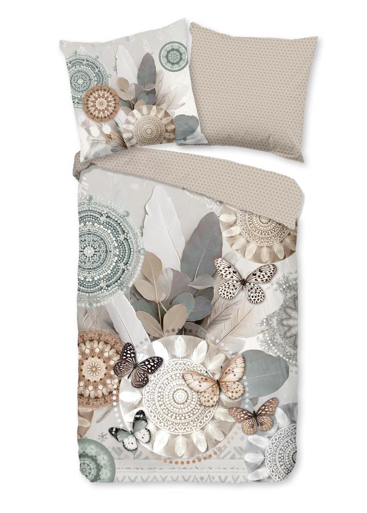 HIP dekbedovertrek Alrune - Grijs - 240 x 220 cm - 100% katoen