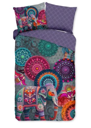 HIP dekbedovertrek Abhay - Paars - 140 x 220 cm - 100% katoen