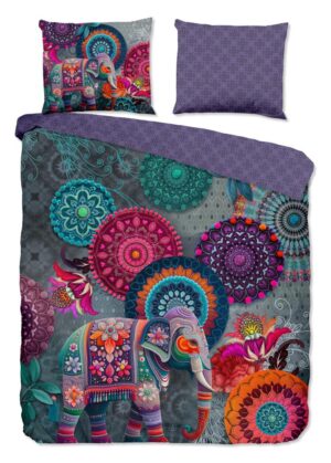 HIP dekbedovertrek Abhay - Paars - 200 x 220 cm - 100% katoen