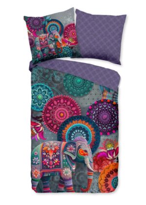 HIP dekbedovertrek Abhay - Paars - 200 x 200 cm - 100% katoen