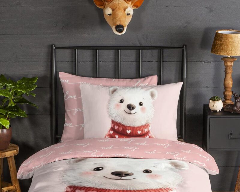 Beddengoed Perdy 135 x 200 cm van Good Morning, Roze
