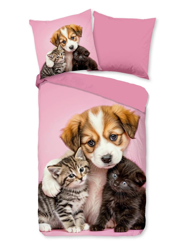 Pure dekbedovertrek Amis - Roze - 135 x 200 cm - 100% Polyester