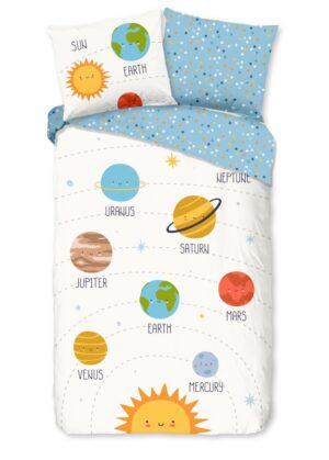 Good Morning dekbedovertrek Astra - Wit - 140 x 220 cm - 100% katoen