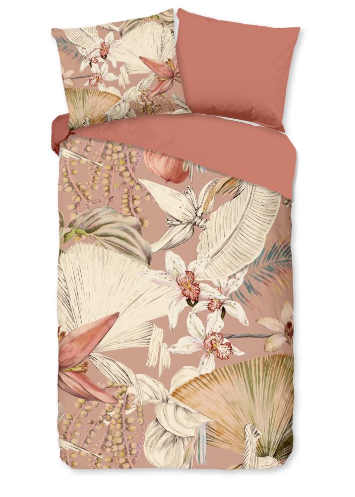 Pure dekbedovertrek Ramani - Roze - 140 x 220 cm - 100% Polyester