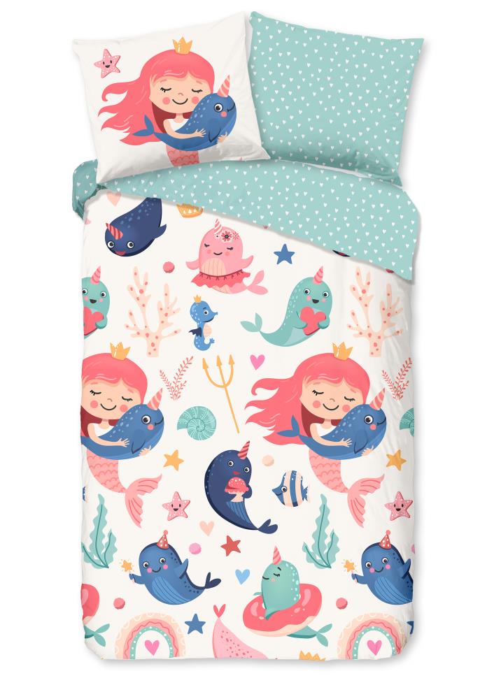 Good Morning dekbedovertrek Silvie - Blauw - 140 x 220 cm - 100% katoen