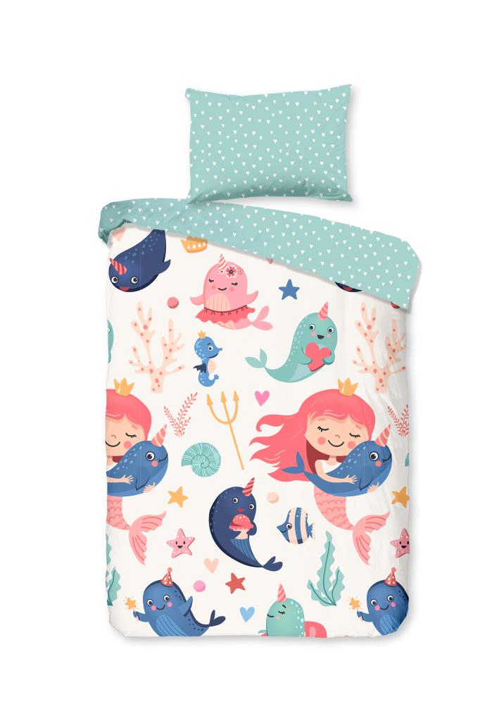 Good Morning dekbedovertrek Silvie - Blauw - 100 x 135 cm - 100% katoen