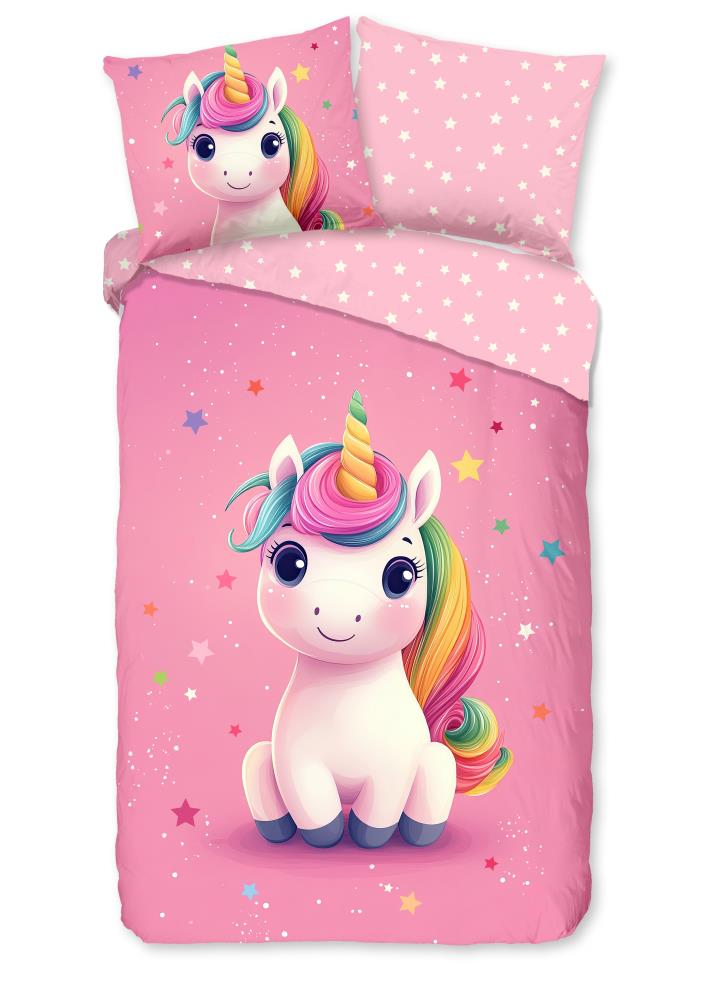 Good Morning dekbedovertrek Daya - Roze - 140 x 220 cm - 100% katoen