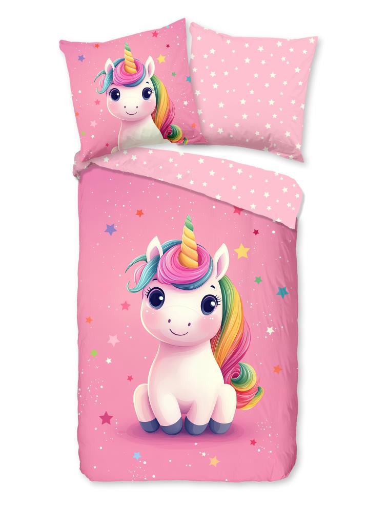 Good Morning dekbedovertrek Daya - Roze - 155 x 220 cm - 100% katoen