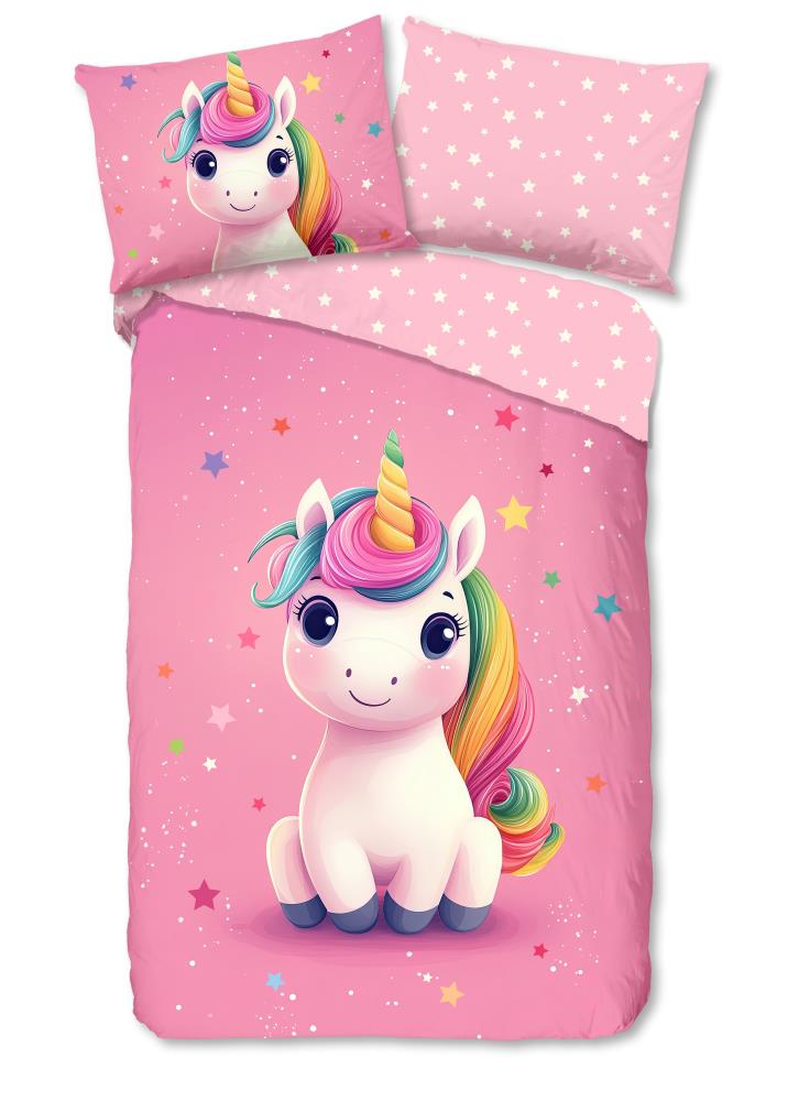 Good Morning dekbedovertrek Daya - Roze - 140 x 200 cm - 100% katoen