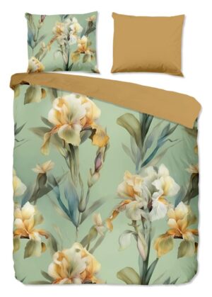 Good Morning dekbedovertrek Iris - Groen - 200 x 220 cm - 100% katoen