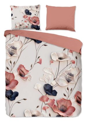 Good Morning dekbedovertrek Samos - Bruin - 200 x 220 cm - 100% katoen