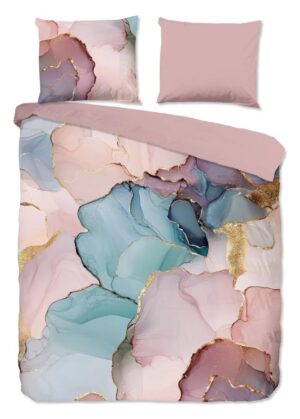 Good Morning dekbedovertrek Marley - Roze - 240 x 220 cm - 100% katoen