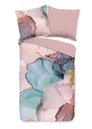 Good Morning dekbedovertrek Marley - Roze - 135 x 200 cm - 100% katoen