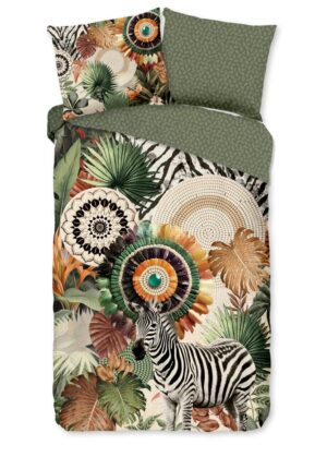 HIP dekbedovertrek Janay - Groen - 140 x 220 cm - 100% katoen