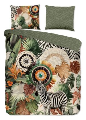 HIP dekbedovertrek Janay - Groen - 240 x 220 cm - 100% katoen