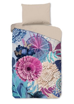 HIP dekbedovertrek Nishell - Blauw - 140 x 200 cm - 100% katoen