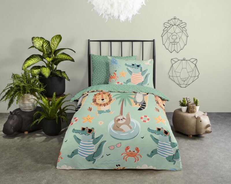 100% katoen dekbedset Soleil van Good Morning in 140 x 200 cm