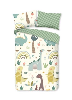 Good Morning dekbedovertrek Quint - Groen - 120 x 150 cm - 100% katoen