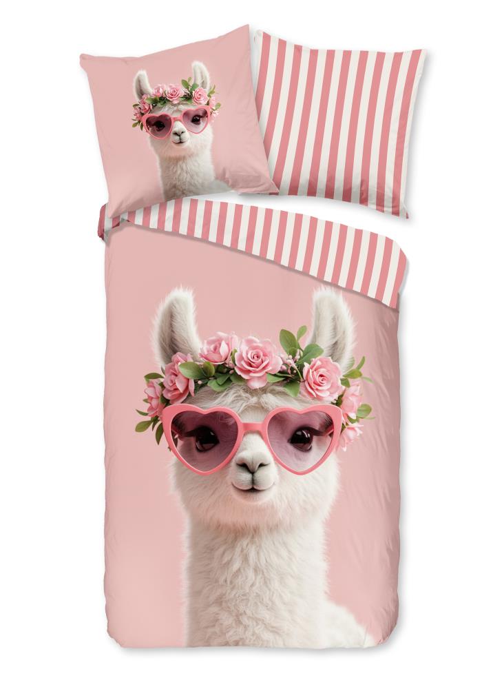 Pure dekbedovertrek Moni - Roze - 135 x 200 cm - 100% Polyester