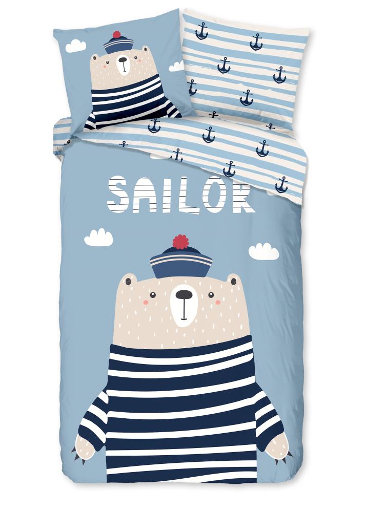 Captain overtrek van Good Morning, 140 x 200 cm, kussensloop 70 x 90 cm