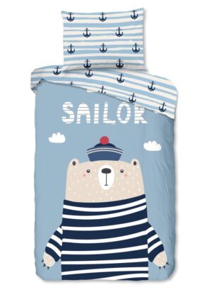 Good Morning dekbedovertrek Captain - Blauw - 140 x 200 cm - 100% katoen