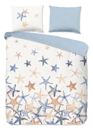 Good Morning dekbedovertrek Antibes - Blauw - 240 x 220 cm - 100% katoen