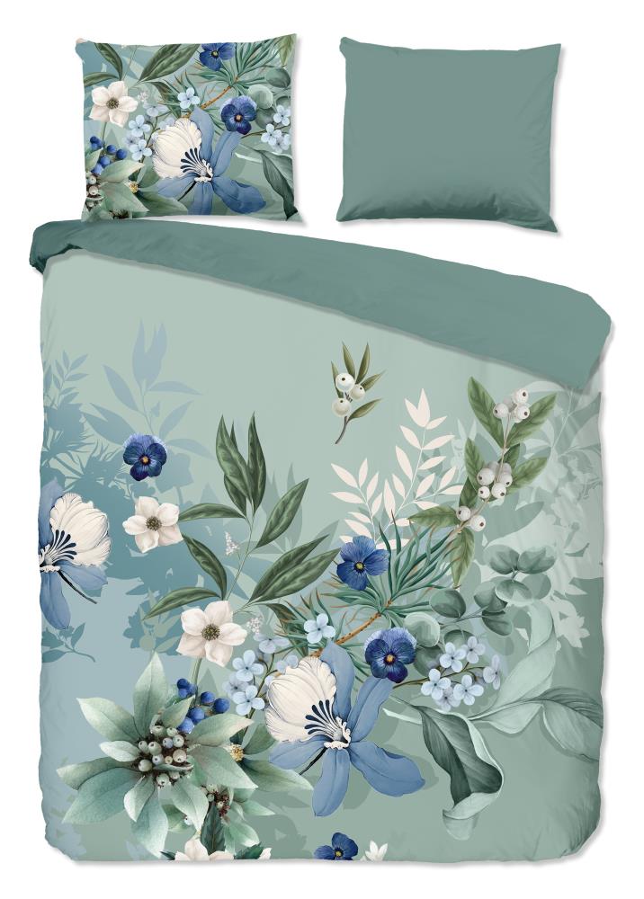 Good Morning Dekbedovertrek "Farren" - Groen - (240x220 cm) - 100% Katoen